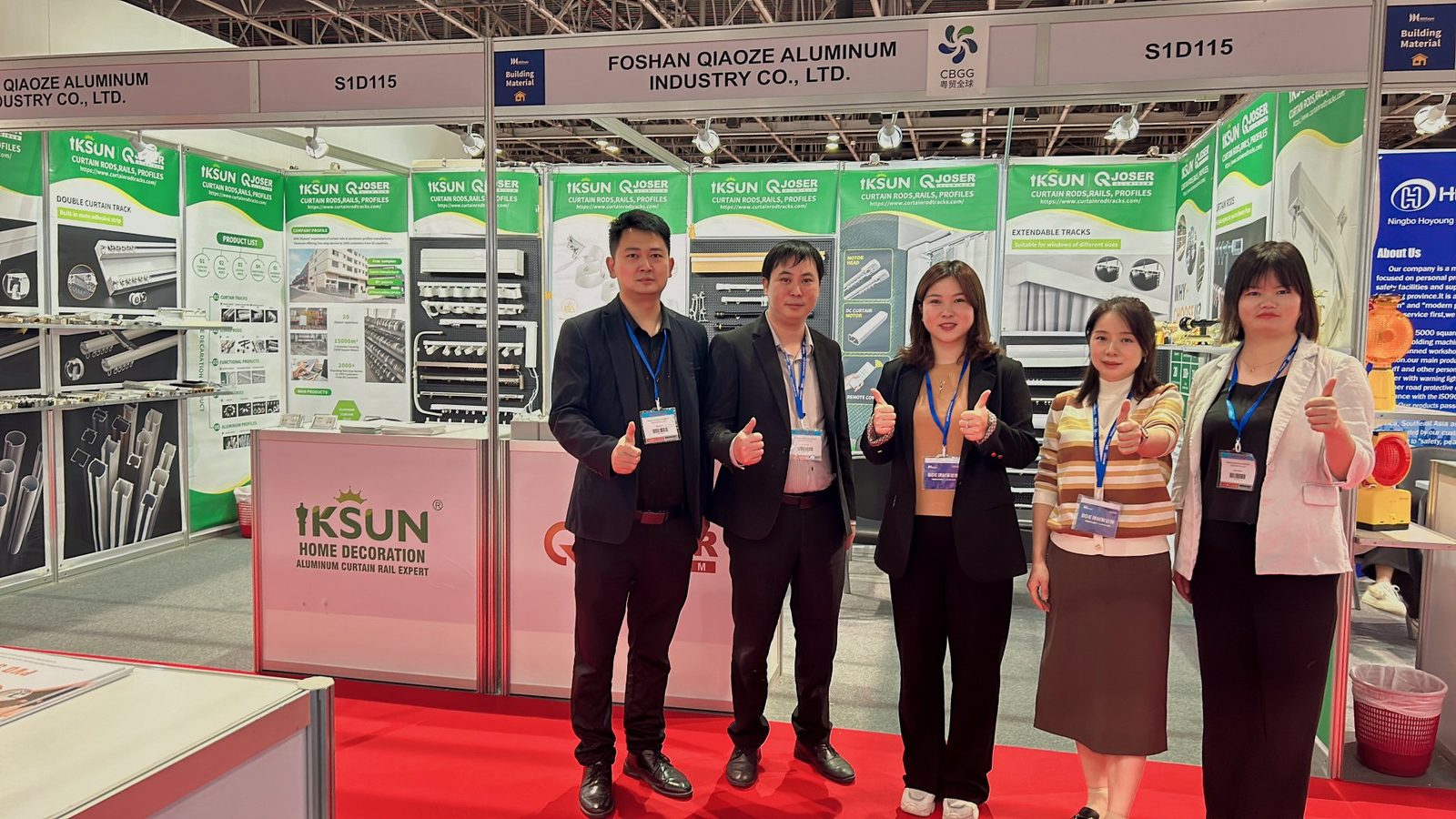 The IKSUN team at the company booth at a Dubai trade show in October 2023